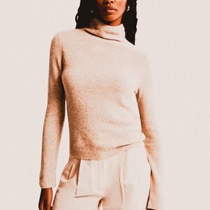 Abercrombie & Fitch Merino Cream Wool Turtleneck Sweater Academia Knit (M)